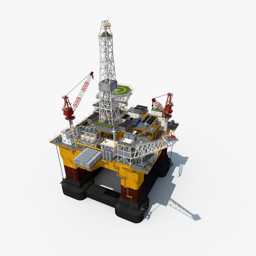 3d oil rig platform