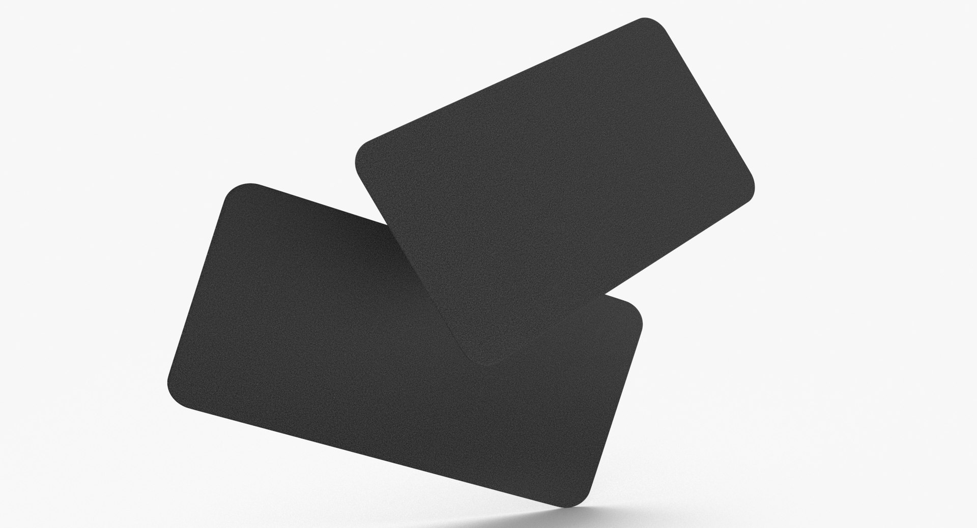 3D Model Business Cards Type 03 Round Corner Basic Poses Blank And ...