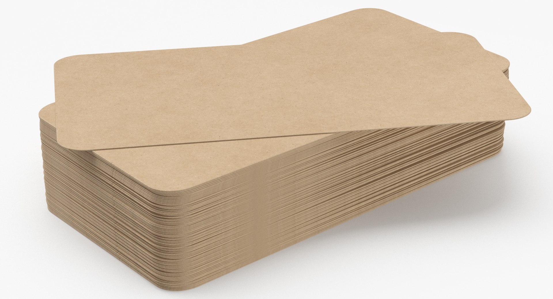 3D Model Business Cards Type 03 Round Corner Basic Poses Blank And ...