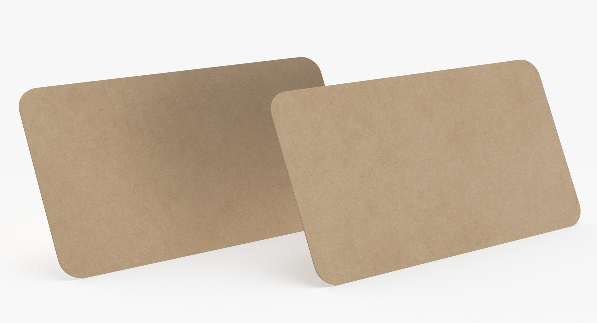 3D Model Business Cards Type 03 Round Corner Basic Poses Blank And ...