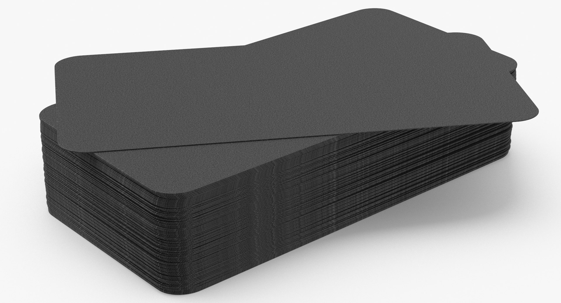 3D Model Business Cards Type 03 Round Corner Basic Poses Blank And ...