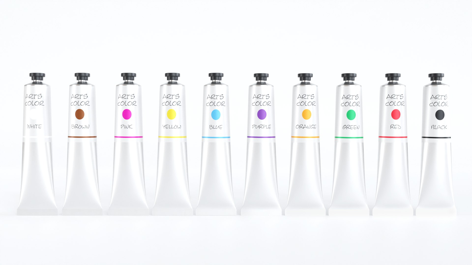 3D Tube Paint Container Colors TurboSquid 2082505