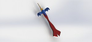 free obj model handed sword 2