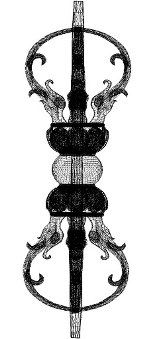 Tibetan Dorje 3d Obj