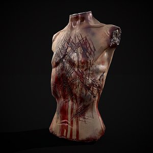 3D Severed Male Torso