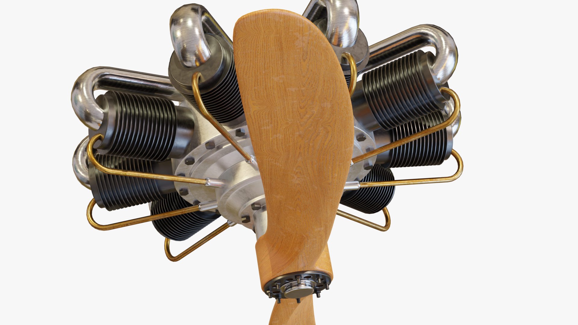 3D Vintage Wooden Airplane Propeller Model - TurboSquid 2333252