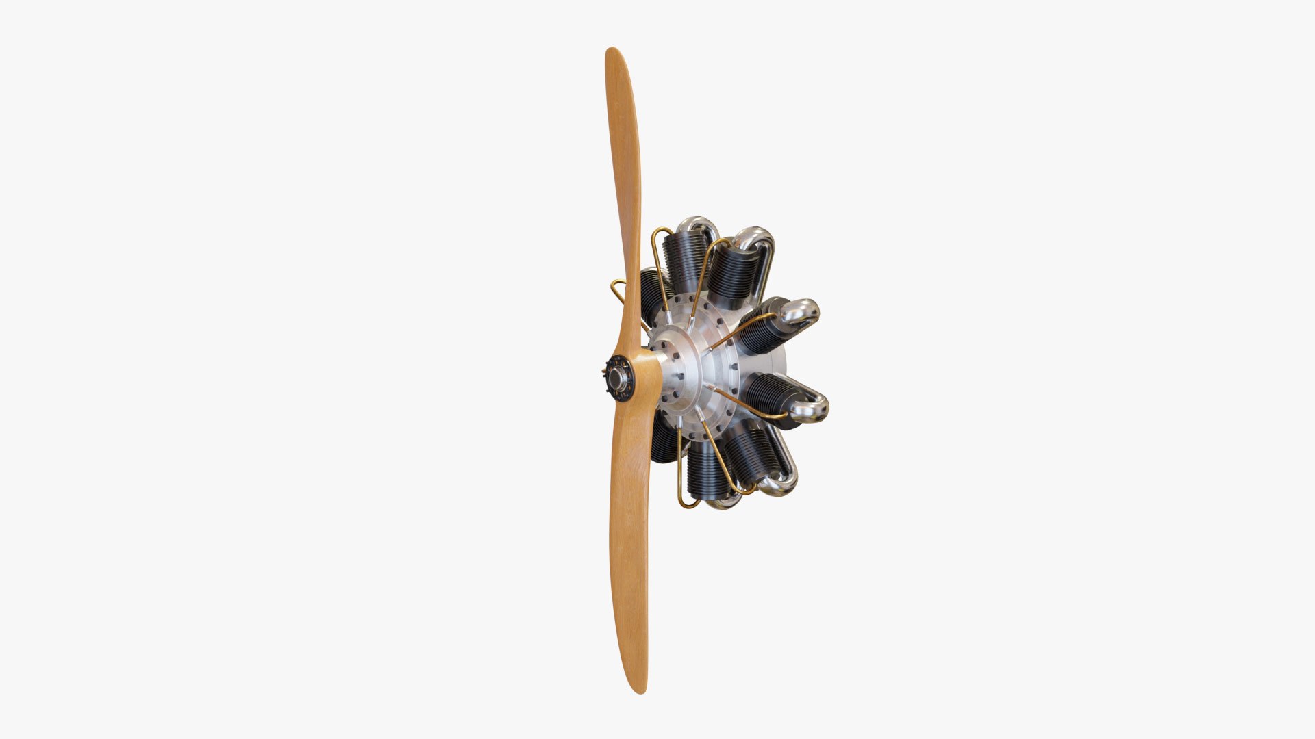 3D Vintage Wooden Airplane Propeller Model - TurboSquid 2333252