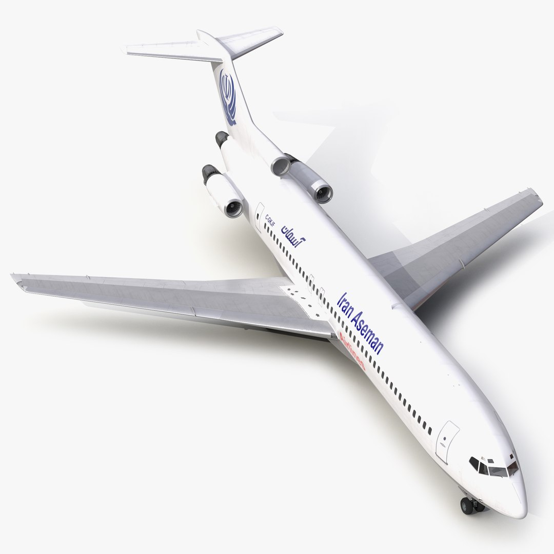Boeing 727-200 Iran Aseman 3D model preview