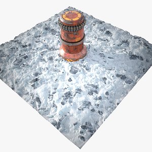 Ice snow ground tile