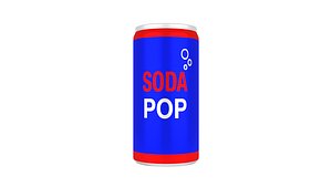 Soda Pop Can Cola Soft Drink 3D model