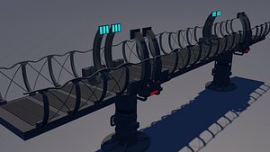 3D model Sci  Fi  Bridge