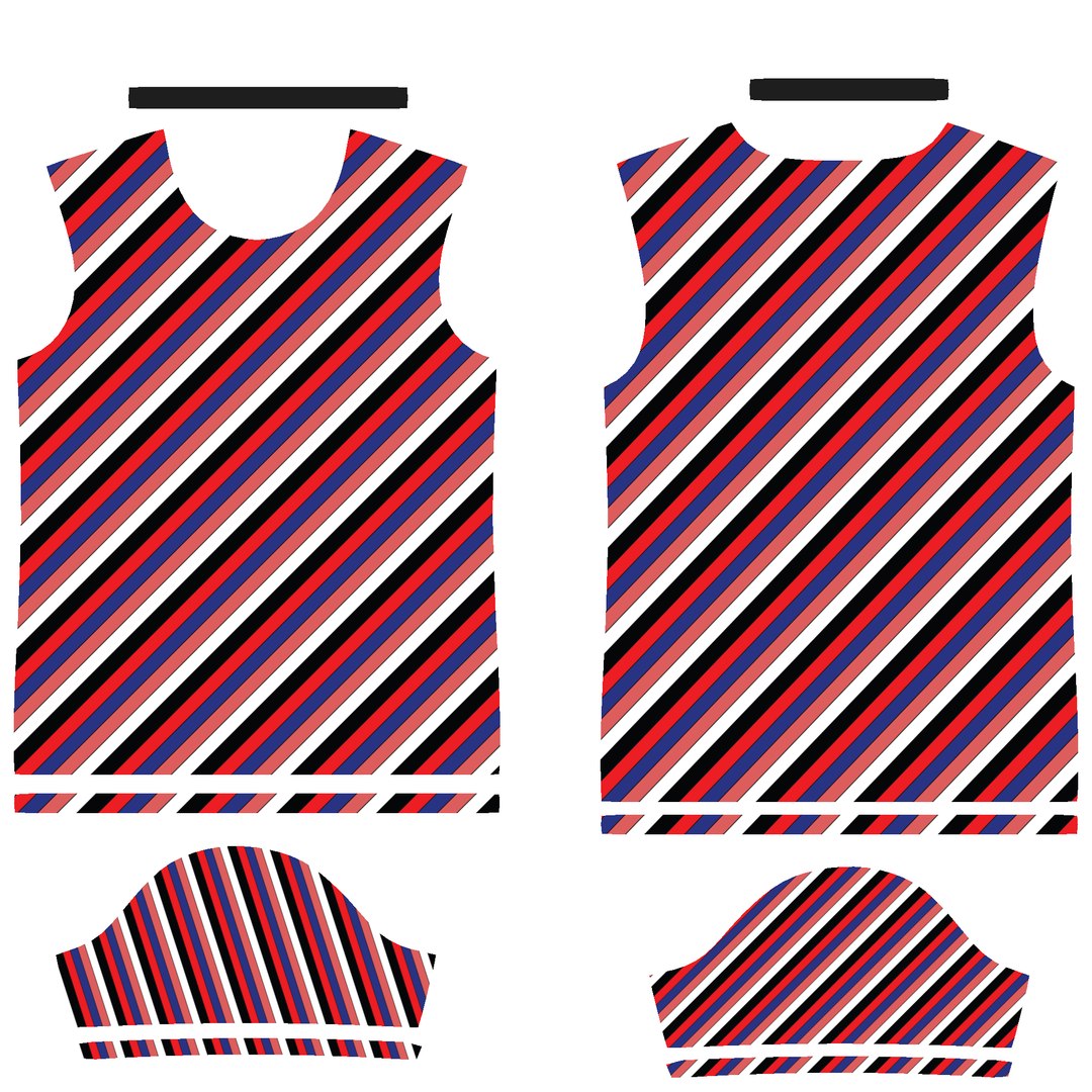 3D Ladies Stripe Tops In Low Poly - TurboSquid 2370807