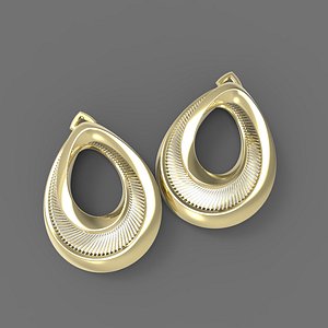 Abstract Leaf Earring