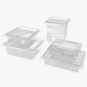 plastic containers 3D model
