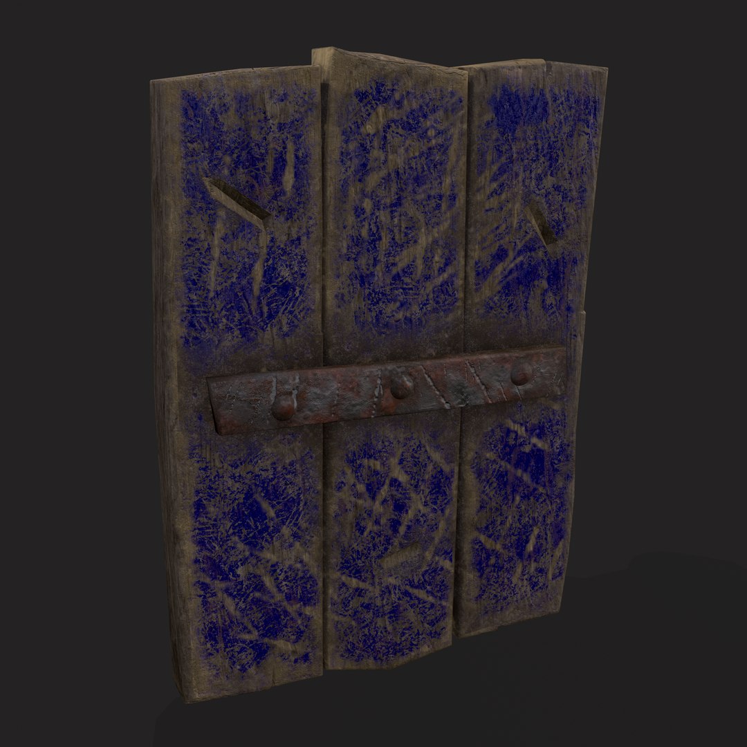 3D model Old Damaged Plank Shield - TurboSquid 1908860