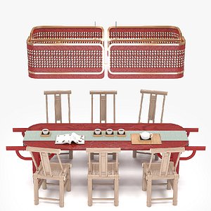 PALANQUIN TABLE SET 3D model