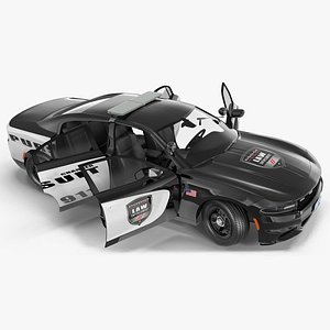 Dodge Charger Pursuit 2015 Rigged for Maya 3D model
