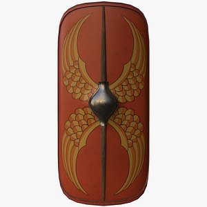 3D republican scutum shield roman