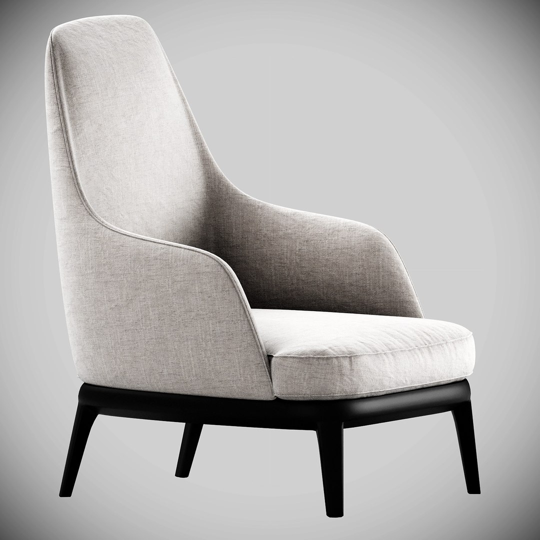 Poliform jane lounge armchair 3D model TurboSquid 1606813