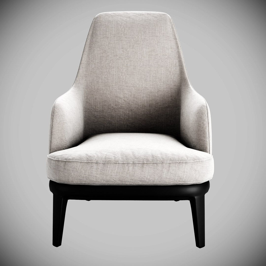 Poliform jane lounge armchair 3D model TurboSquid 1606813