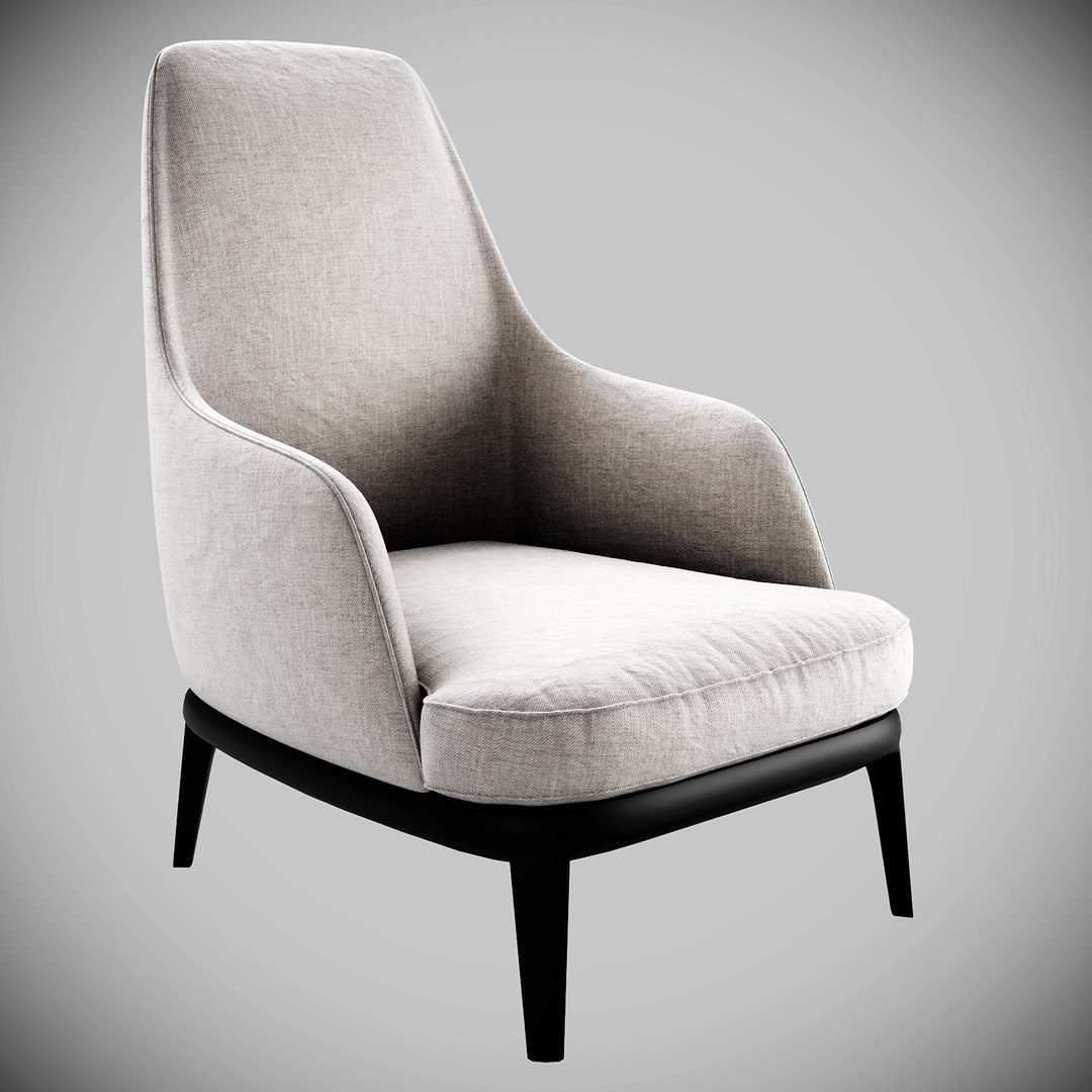 Poliform jane lounge armchair 3D model TurboSquid 1606813