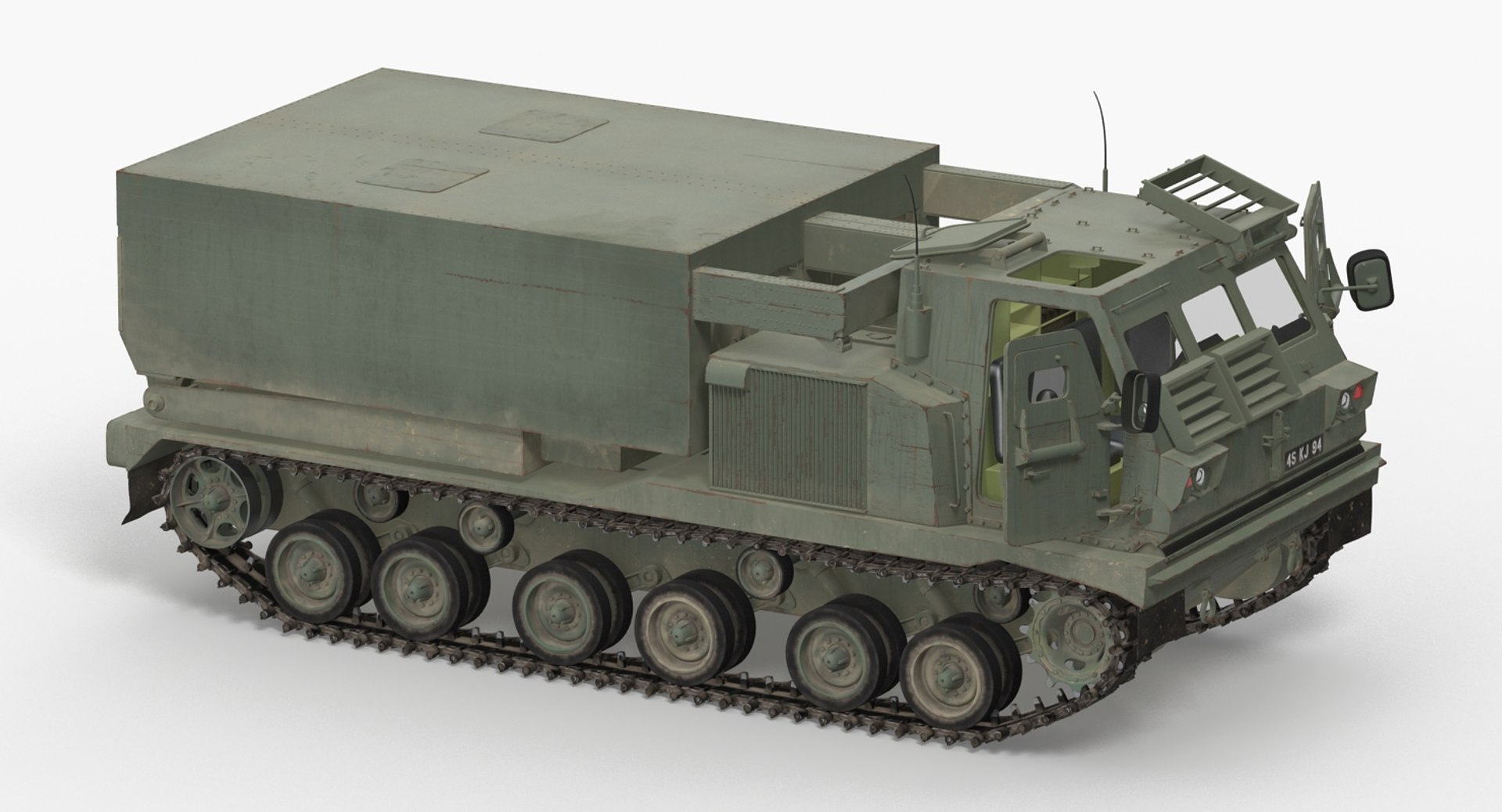M270 Multiple Launch Rocket System Rigged 3D Model 3D model preview