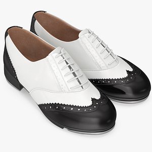 White Black Tap Shoes