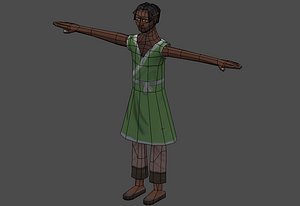 3d old biologist model