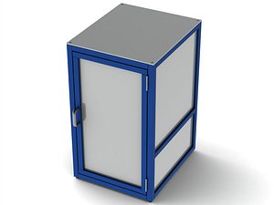 3D Aluminum Station Cabinet model
