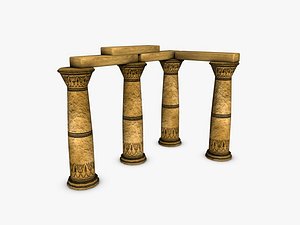 egyptian columns 3d model