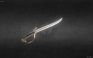 Low Poly Cutlass Sword