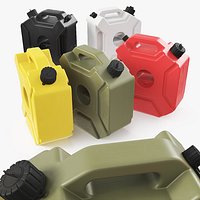 Plastic Fuel Can 5 Liter Multicolor Set