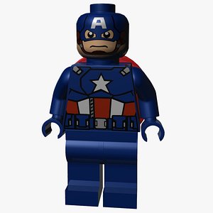3D Lego Captain America model