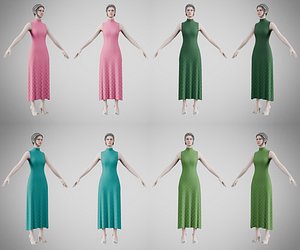 3D model Dress 56 Dark Winter Collection Vol 1 Collection 6