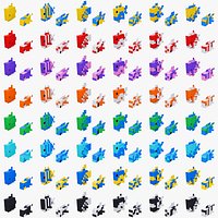Stylized Tropical Fish Pack  48 Skins x 2 Mesh Models RIGGED PBR