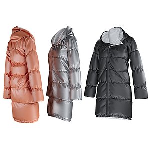 3D womens winter coat