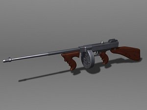 free tommy gun 3d model