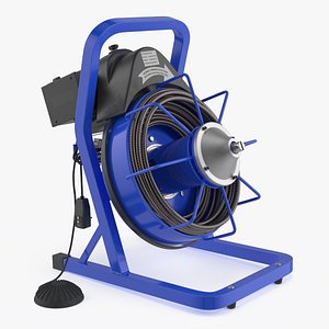 Portable Sewer Snake Cleaner Blue Housing