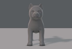 base dog 3D model