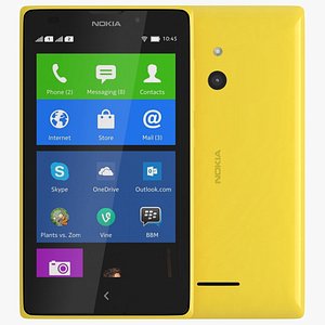nokia xl yellow 3d 3ds