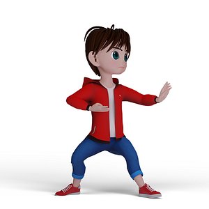 Cartoon Boy jacket Rigged Animated with Unity