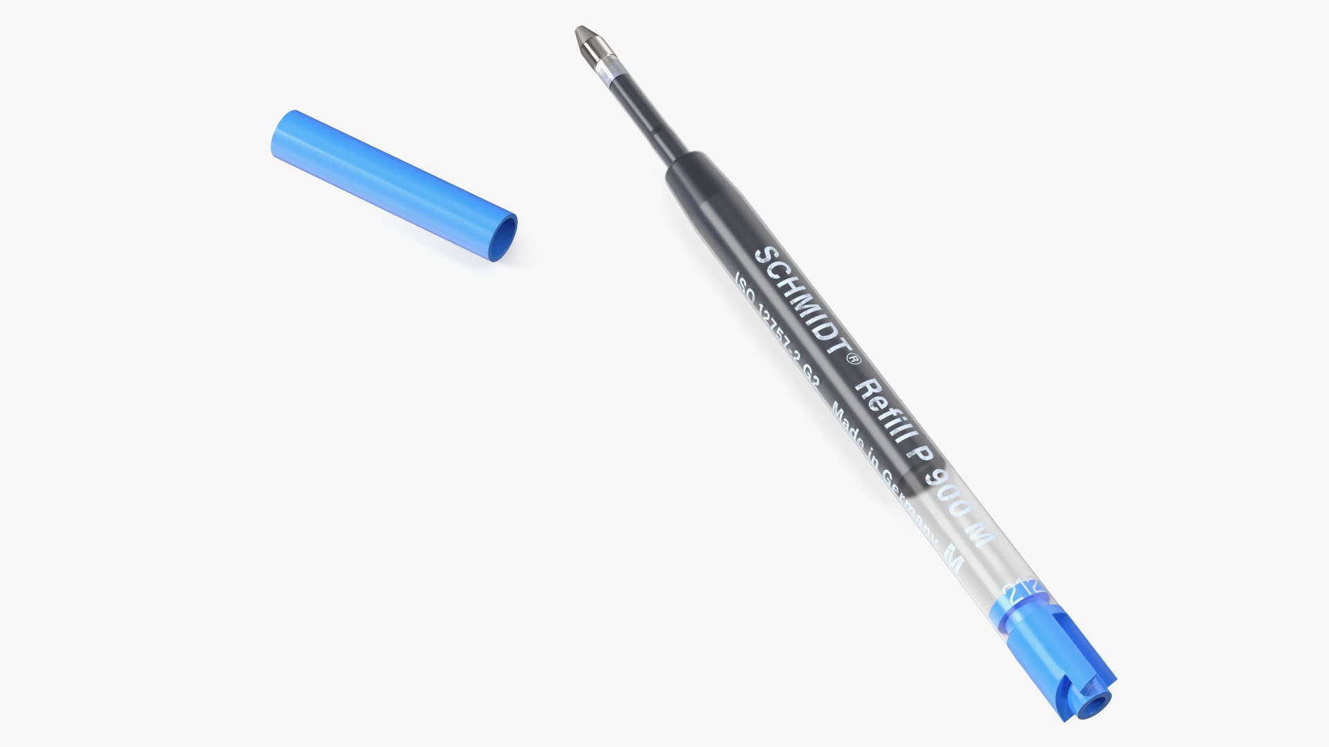 Blue Schmidt P900 Ballpoint Pen Refill 3D model preview