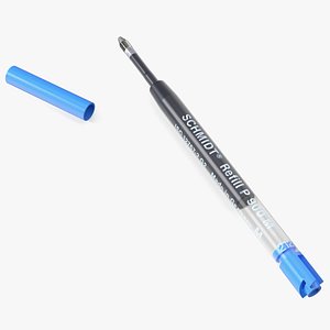 Blue Schmidt P900 Ballpoint Pen Refill 3D model