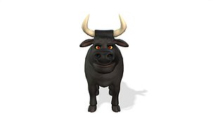 Cartoon Animal Bull 3D Model