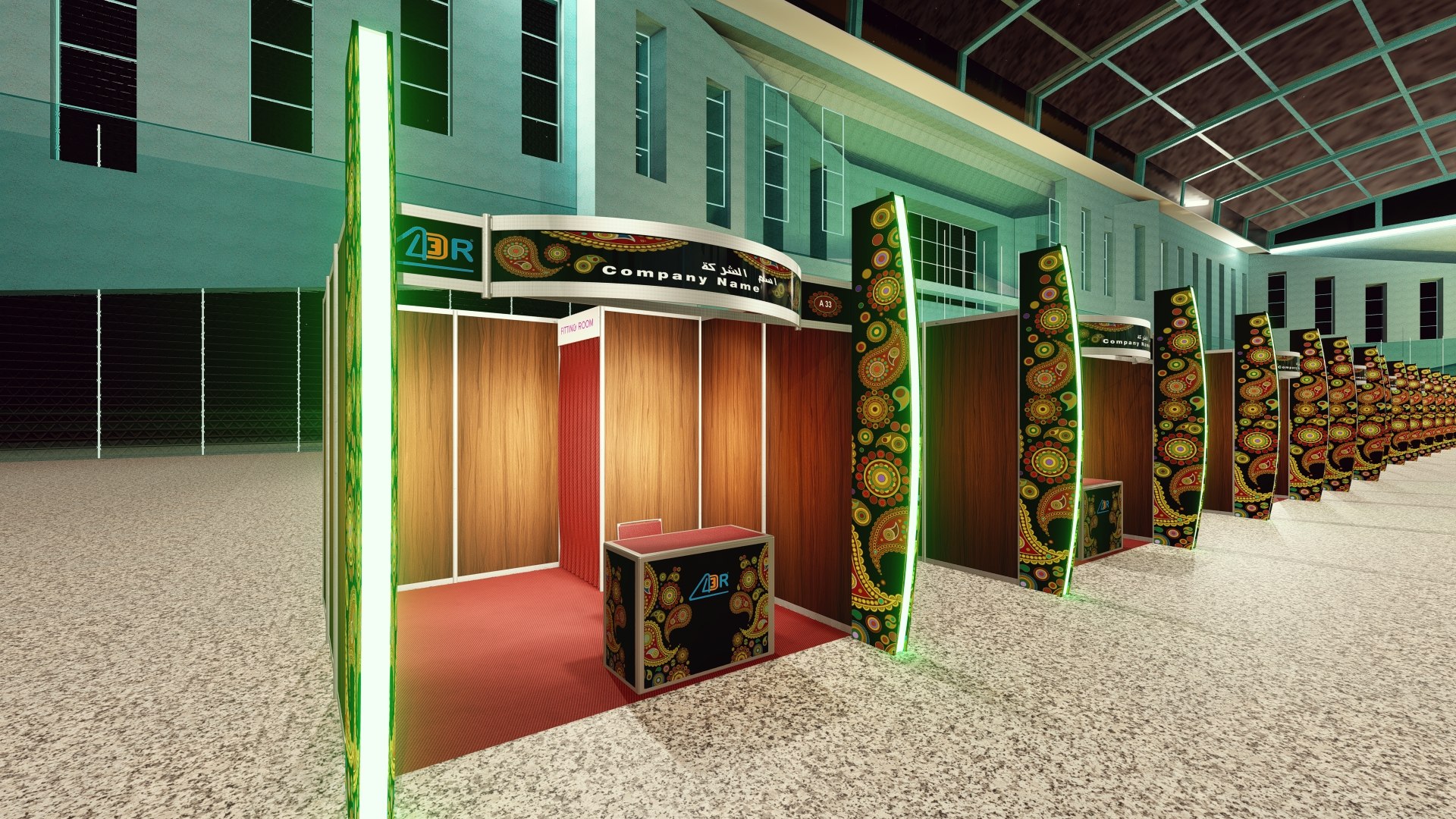 3x3 System Octanorm Booth Design 3D Model - TurboSquid 1905432