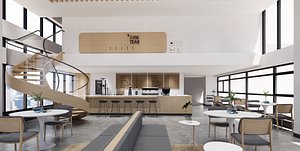 Restaurant Coffee Shop-A16 3D model
