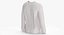 Long Sleeve Worn Male V Neck Pose 01 White Blank and Branded Heather 3D model