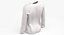 Long Sleeve Worn Male V Neck Pose 01 White Blank and Branded Heather 3D model