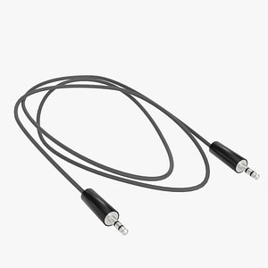 3d model cable 35mm stereo male