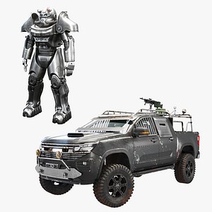 3D Post Apocalyptic Truck and Armor